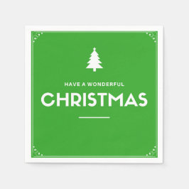 Servilleta De Papel Navidades Calabazas de papel de cóctel, verde