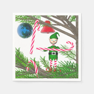 Servilleta De Papel Navidades Candy Cane Elf