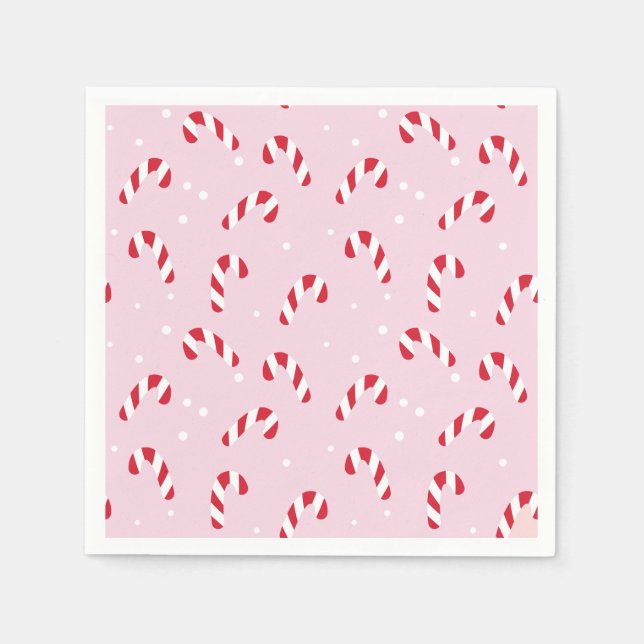 Servilleta De Papel Navidades Candy Cane Pink (Anverso)