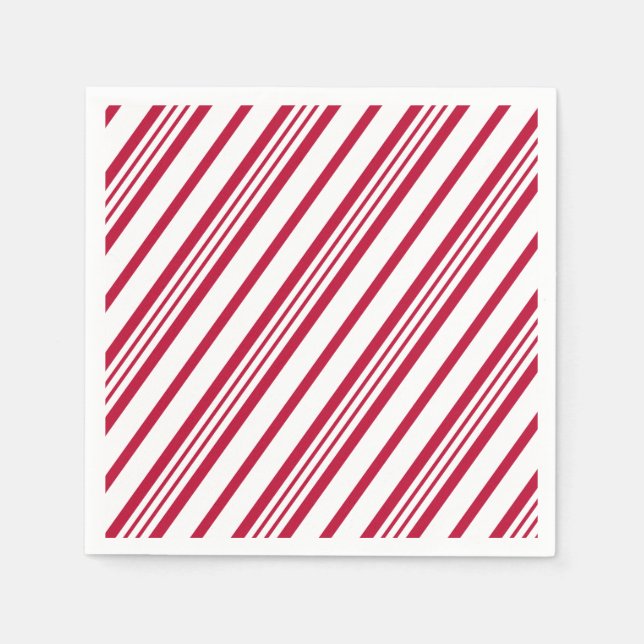 Servilleta De Papel Navidades Candy Cane Stripe (Anverso)
