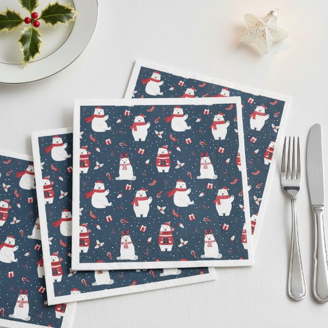 Servilleta De Papel Navidades caprichosos ositos polares ID850 (Subido por el creador)