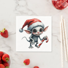 Servilleta De Papel Navidades caprichosos se codean con Candy Cane.