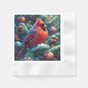Servilleta De Papel Navidades/cardenal invernal