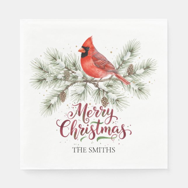 Servilleta De Papel Navidades Cardinal Holiday Paper Napkin (Anverso)