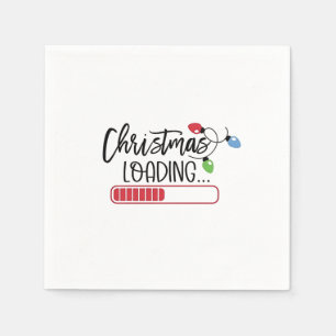 Servilleta De Papel Navidades cargando luces de navidad