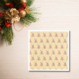 Servilleta De Papel Navidades cariñosos Teddy Bear