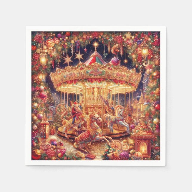 Servilleta De Papel ¡navidades Carousel Joy' Papel Napkins! (Anverso)