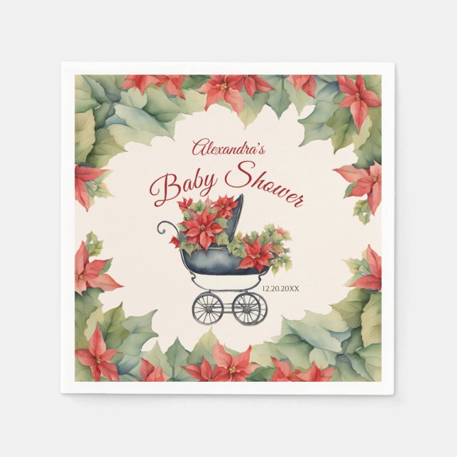 Servilleta De Papel Navidades Carriage Baby Shower (Anverso)