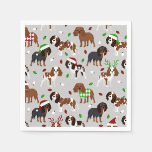 Servilleta De Papel Navidades Cavalier King Charles Spaniel