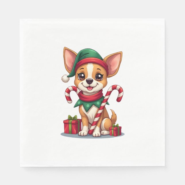 Servilleta De Papel Navidades Chihuahua Cheer (Anverso)