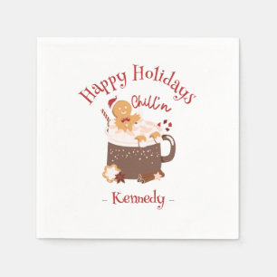 Servilleta De Papel Navidades chilenos Chocolate caliente y Gingerbrea