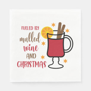 Servilleta De Papel Navidades citan tipografía - alimentada por vino s