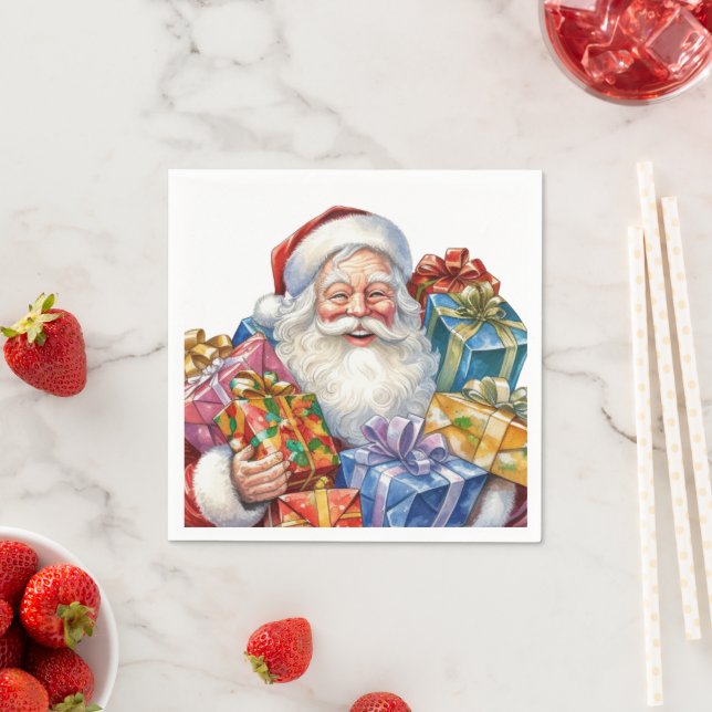 Servilleta De Papel Navidades Clásicos de Jolly Santa Claus (In situ)