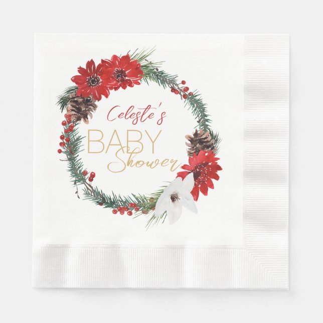 Servilleta De Papel Navidades clásicos simples Napkins Baby Shower bla (Anverso)