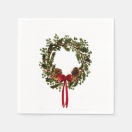 Servilleta De Papel Navidades clásicos Wreath Napkins