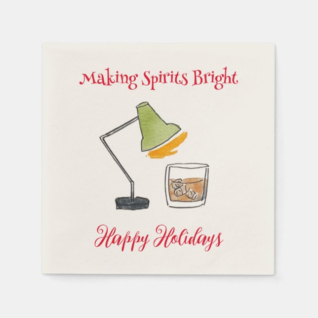 Servilleta De Papel Navidades Cocktail Bebidas Napkins (Anverso)