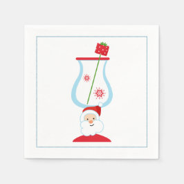 Servilleta De Papel Navidades Cocktail Napkin con oliva martini