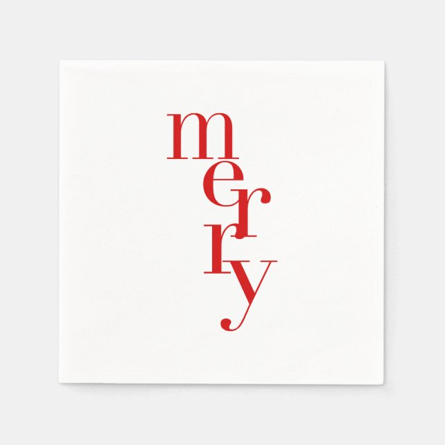 Servilleta De Papel Navidades Cocktail Napkins | Merry (Anverso)