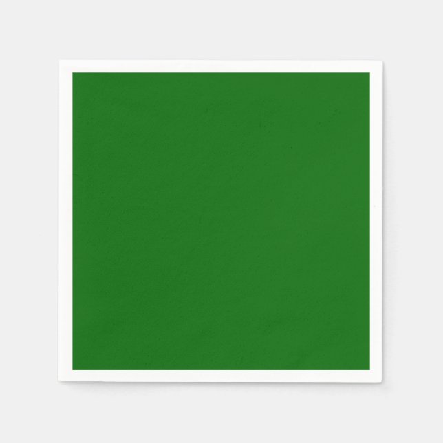 Servilleta De Papel Navidades Color sólido verde (Anverso)