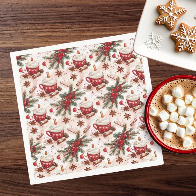 Servilleta De Papel Navidades cómodos Cacao caliente (cosy christmas 1)