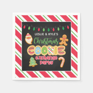 Servilleta De Papel Navidades Cookie Exchange Fiesta Napkin - Black Bk