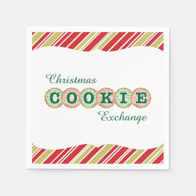 Servilleta De Papel Navidades Cookie Exchange Frosted Cookies (Anverso)