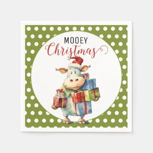 Servilleta De Papel Navidades Cow Pun
