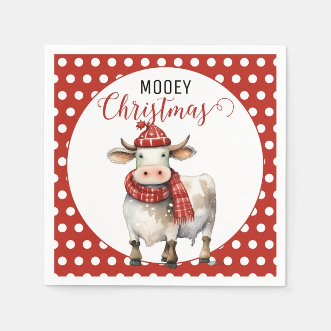 Servilleta De Papel Navidades Cow Pun (Anverso)