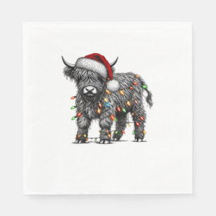Servilleta De Papel Navidades Cuidados Encenden Bovino de la Highland 