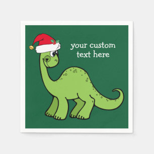 Servilleta De Papel Navidades curos Dinosaurio Santa Personalizado Fie