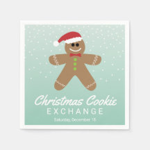 Navidades Cute Gingerbread Man Cookie Exchange