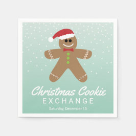 Servilleta De Papel Navidades Cute Gingerbread Man Cookie Exchange