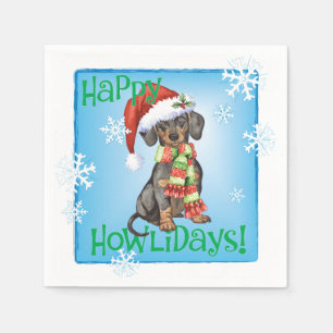 Servilleta De Papel Navidades Dachshund
