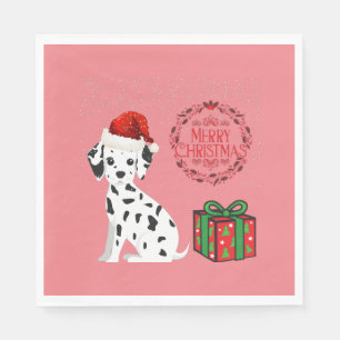 Servilleta De Papel ¡navidades Dalmatian y obsequia las servilletas de
