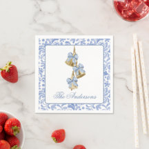 Navidades de acuarela Chinoiserie Bow Bells
