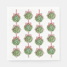Servilleta De Papel Navidades de acuarela Coquette Mistletoe