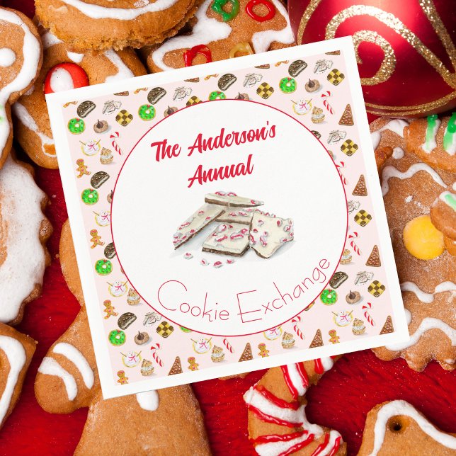 Servilleta De Papel Navidades de acuarela Intercambio de cookies (Subido por el creador)