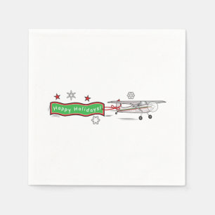 Servilleta De Papel Navidades de Airplane Happy Holidays