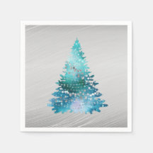 Navidades de árbol de Purpurina plateado Verde azu