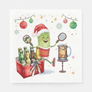 Servilleta De Papel Navidades de baloncesto con cerveza para Navidades