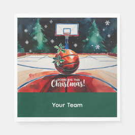 Servilleta De Papel Navidades de baloncesto con tema de Nombre