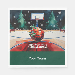 Servilleta De Papel Navidades de baloncesto con tema de Nombre