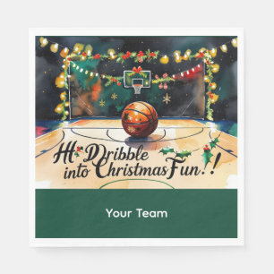 Servilleta De Papel Navidades de baloncesto con tema de Nombre
