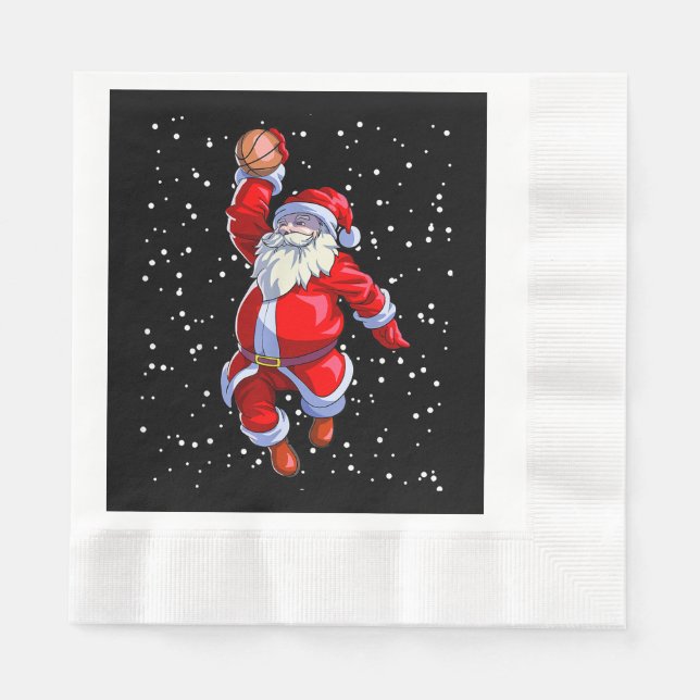 Servilleta De Papel Navidades de baloncesto hombres camisetas niños ba (Anverso)