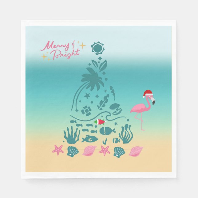 Servilleta De Papel Navidades De Berry Y Bright Beach (Anverso)
