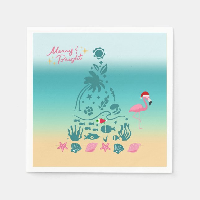 Servilleta De Papel Navidades De Berry Y Bright Beach (Anverso)