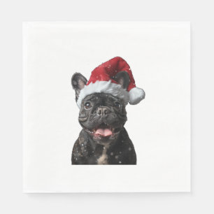 Servilleta De Papel Navidades de Bulldog de Francia