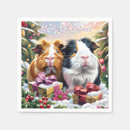 Servilleta De Papel Navidades de cerdos de Guinea