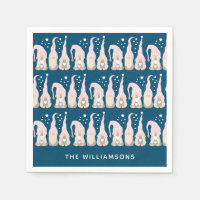 Navidades de clase Gnome Familia Azul Personalizad