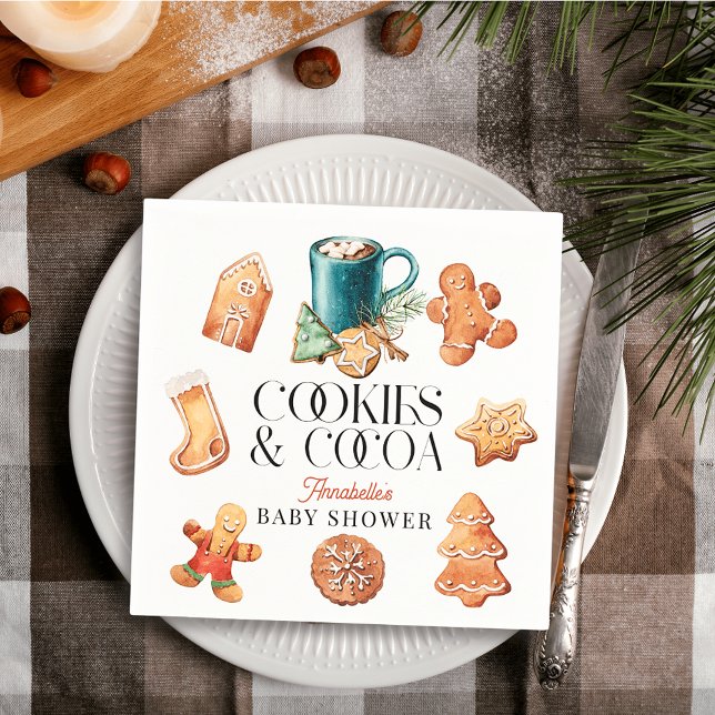 Servilleta De Papel Navidades de cocina y cacao en Baby Shower (Subido por el creador)